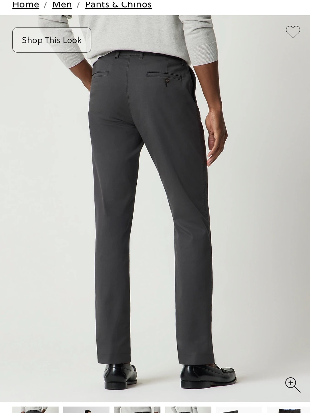 J. Crew Men's Charcoal Gray Chinos